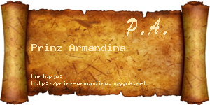 Prinz Armandina névjegykártya